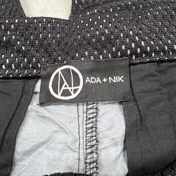 ADA + NIK Mesh Perforated Silver Lining Lambskin Trim and Pockets Jogger Pants - Picture 5 of 7